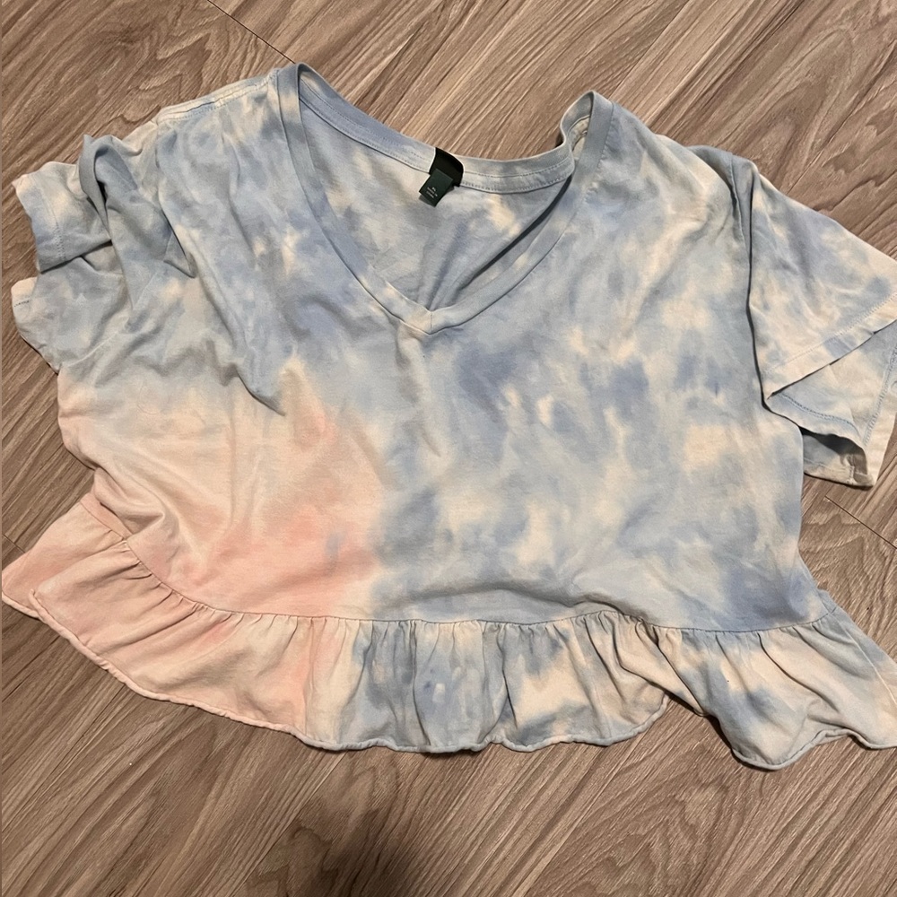 Wild Fable Cropped Peplum Tee